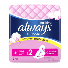 Always Classic Sensitive Дамски Превръзки Макси х9 броя