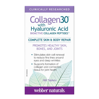 Collagen 30 Колаген + Хиалурнова киселина, Webber Naturals, 180 табл.