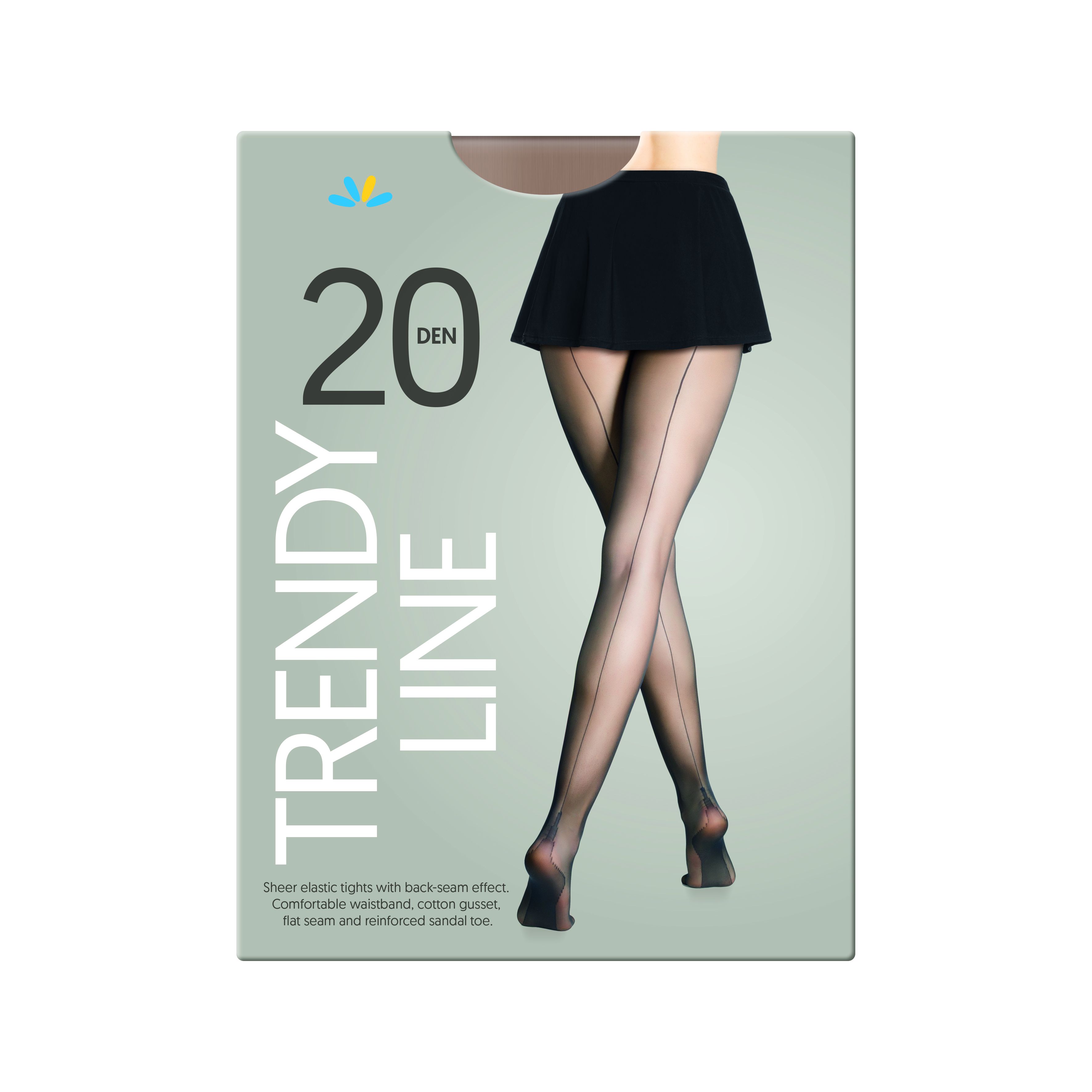 LILLY Чорапогащи тренди с линия 20 DEN черни р-р 4