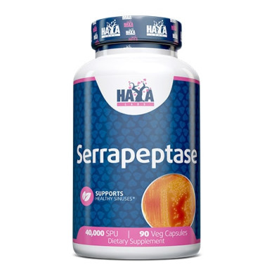 HAYA LABS Serrapeptase / 40000 SPU / 90 Vcaps
