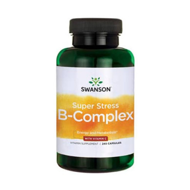 SWANSON Super Stress Vitamin B-Complex with Vitamin C / 240 Caps