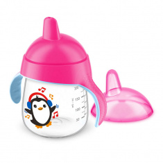 Avent Чаша 260 ml 12м+ розова, пингвин