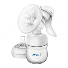 Avent Ръчна помпа за изцеждане, шише Natural 125 ml + биберон