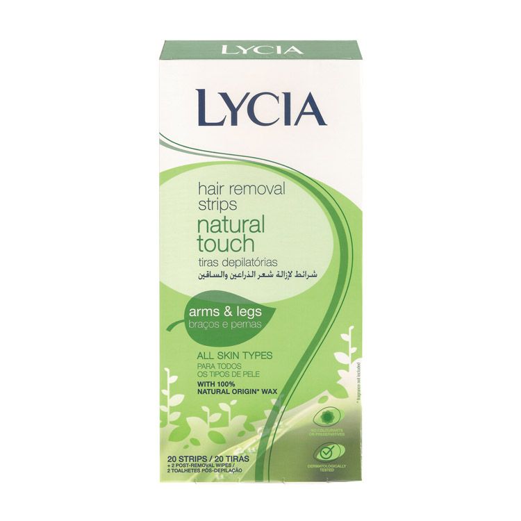 LYCIA NATURAL TOUCH Ленти за епилация на тяло за всеки тип кожа, 20 бр