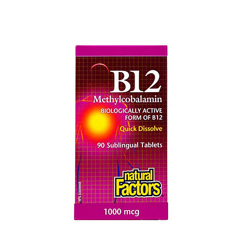 Natural Factors Витамин В12 Natural Factors B12 Methylcobalamin 1000mg 90 бр