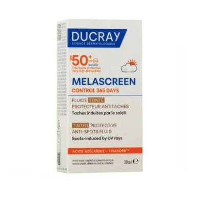 Ducray Melascreen Тониран слънцезащитен флуид Control 365 Days SPF50+ 30 ml