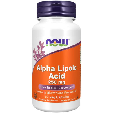 Now - Alpha Lipoic Acid / Алфа-липоева киселина 250 Мг - 60 Капсули