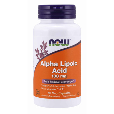 Now - Alpha Lipoic Acid / Алфа Липоева Киселина 100 Мг - 60 Капсули