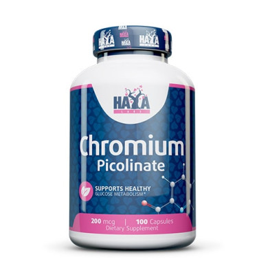 Haya Labs Chromium Picolinate / Хром Пиколинат 200mcg. / 100 caps.