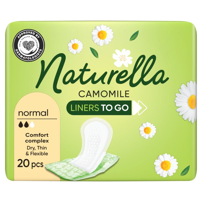 NATURELLA CAMOMILE LINERS Дамски превръзки единично опаковани, 20 бр.