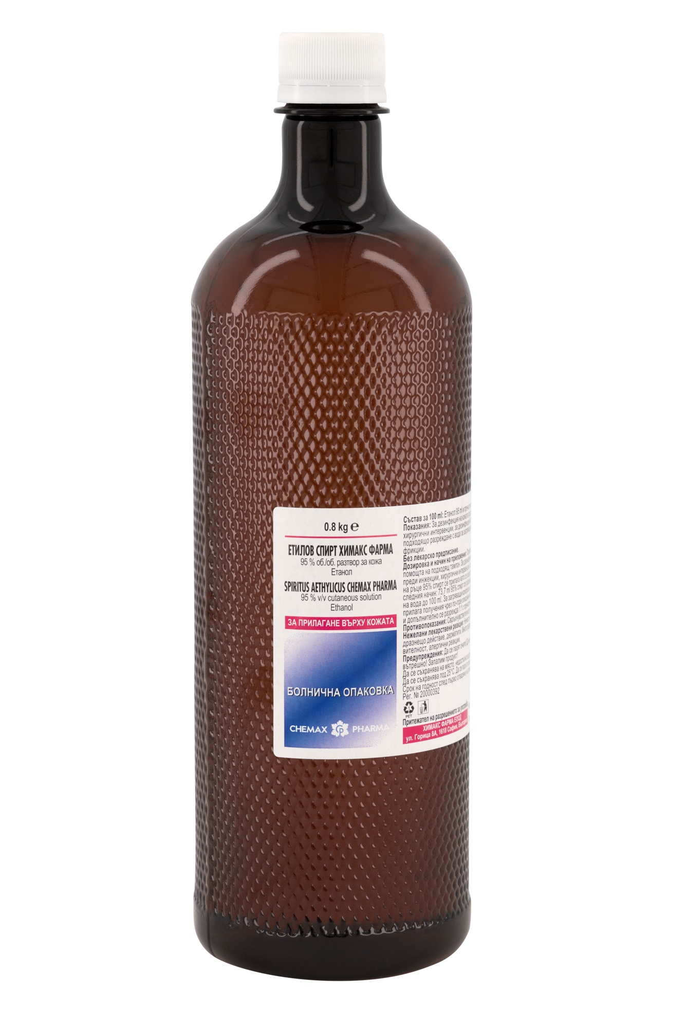SPIRITUS AETHYLICUS 95% 1L CHEMAX