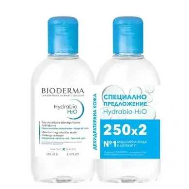Bioderma Hydrabio Mицеларна вода за дехидратирана кожа 2 броя х250 ml