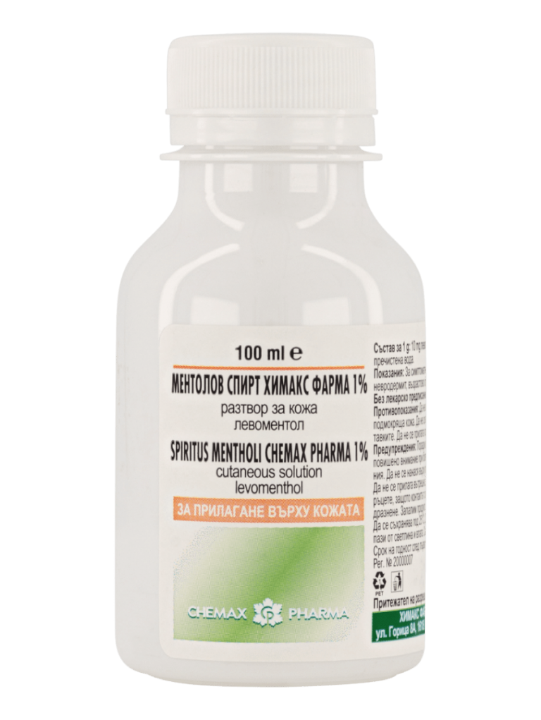 SPIRITUS MENTHOLI 1% sol 100ml CHEMAX