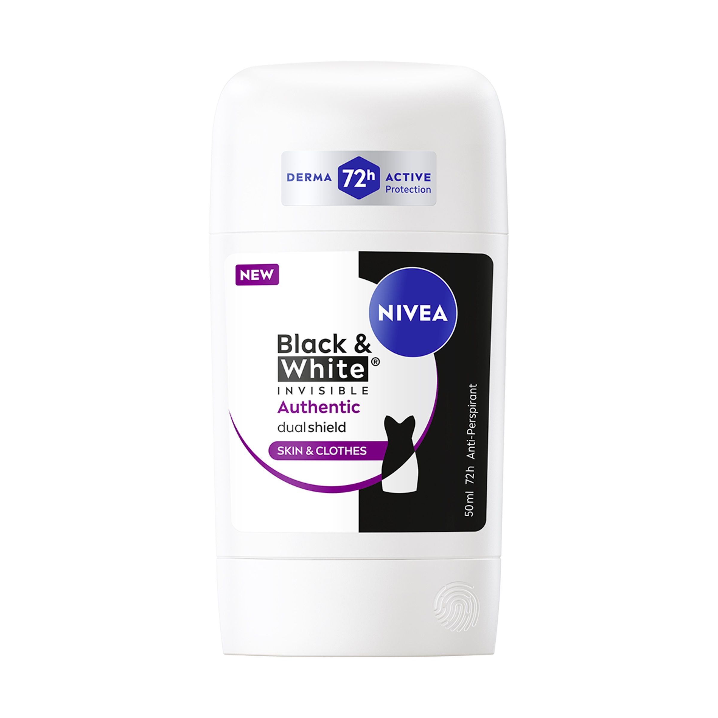 NIVEA INVISIBLE BLACK&WHITE WHITE AUTHENTIC Дамски стик, 50мл.
