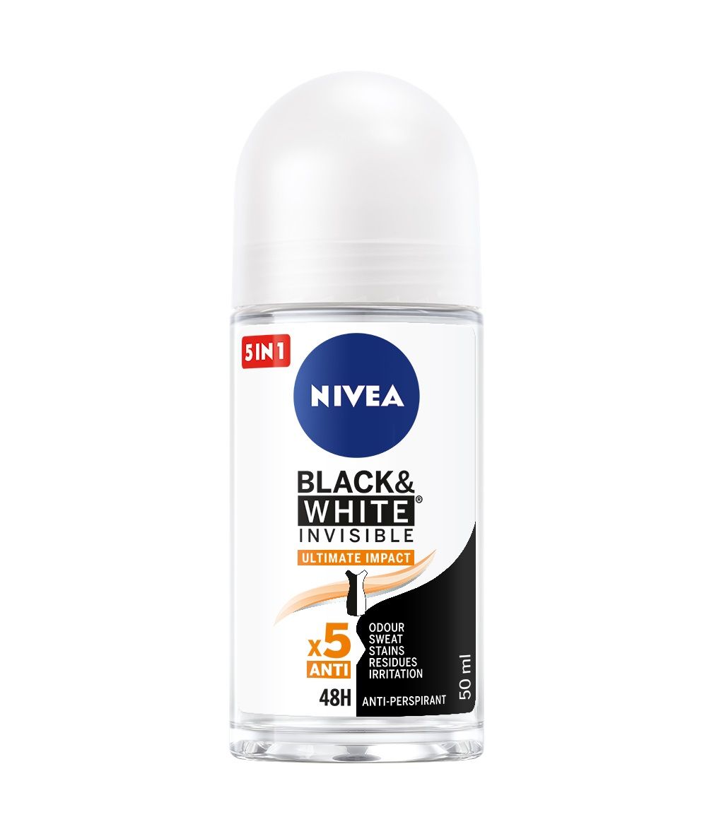 NIVEA INVISIBLE ON BLACK & WHITE Ultimate Impact Дамски рол он, 50 мл