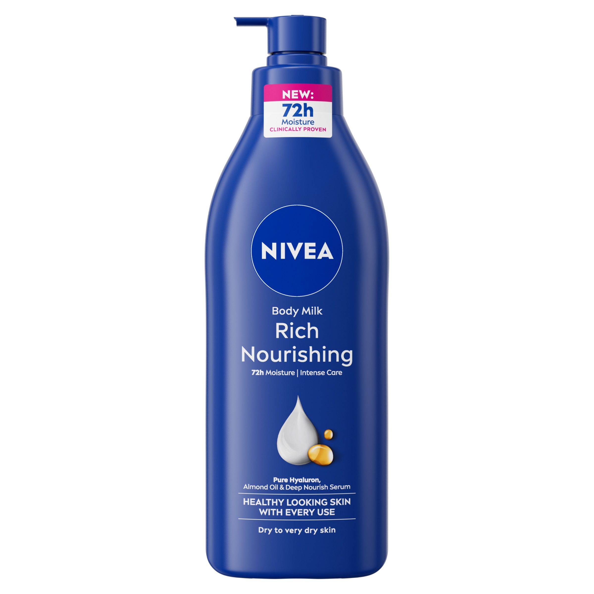NIVEA RICH NOURISHING MILK  Мляко за тяло с помпа, 400мл.