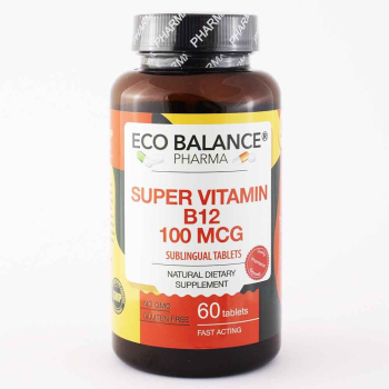 Супер Витамин B12, Eco Balance, 60 таблетки