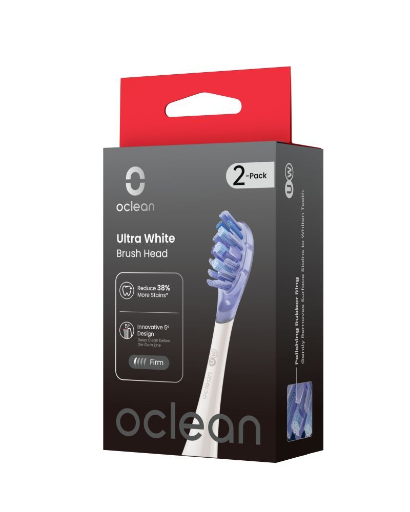 OCLEAN ULTRA WHITE -2pack UW03 W02 Накрайници за четка за зъби , 2бр., Бели