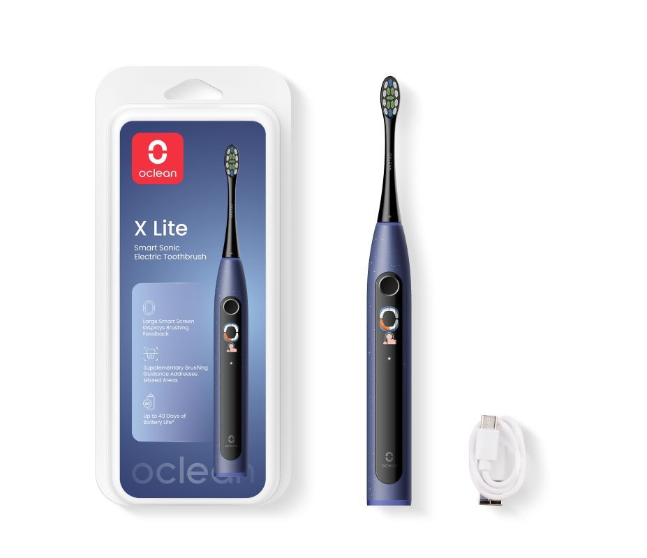 OCLEAN X LITE 20 Електрическа четка за зъби, 1бр. накрайник, 5 режима, Тъмно синьо