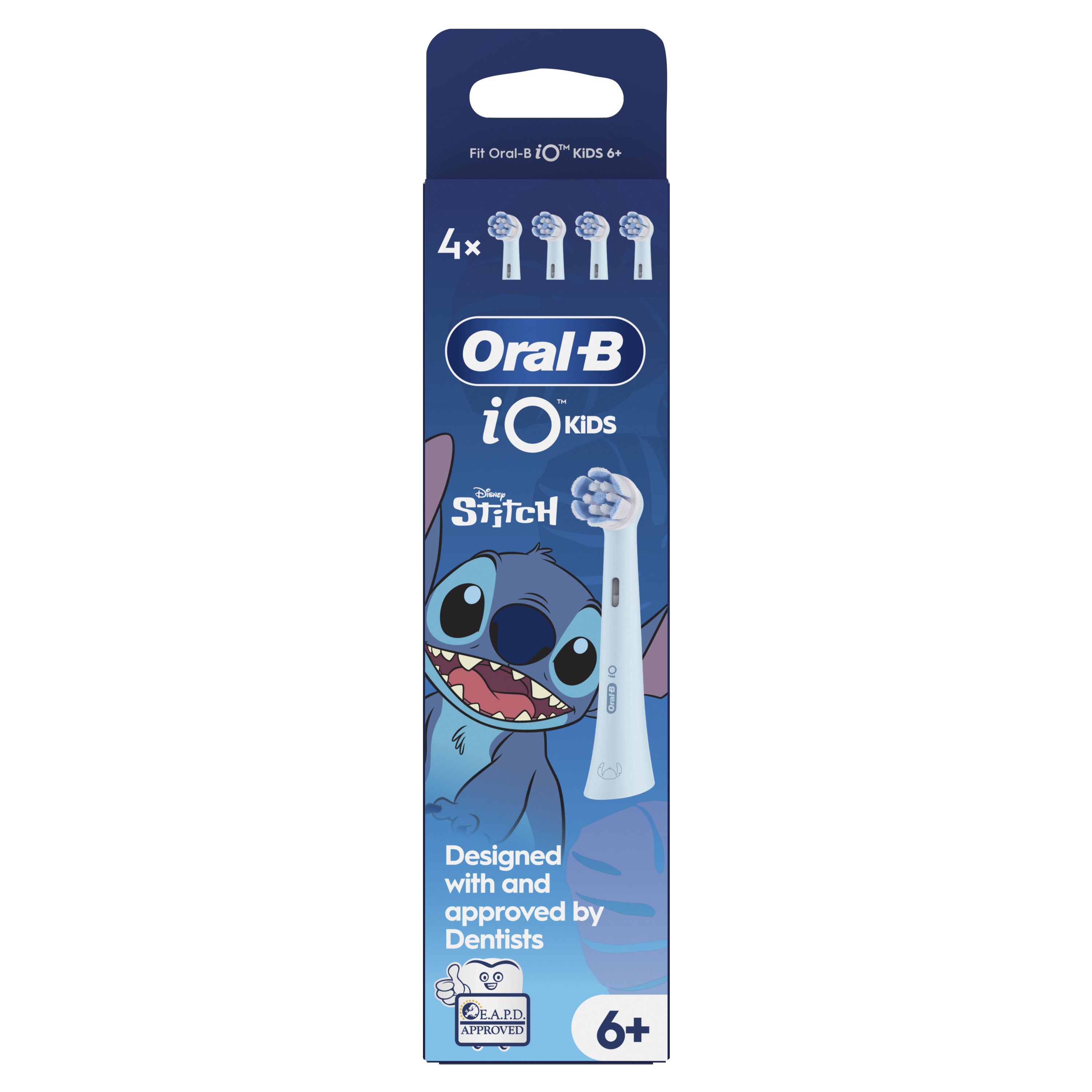 ORAL-B KIDS IO STITCH Накрайник за електричска четка за зъби 6+г., 4бр.