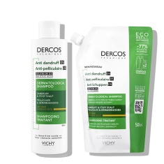 Vichy DERCOS Рутина шампоан против пърхот за сух скалп + еко пълнеж за сух скалп
