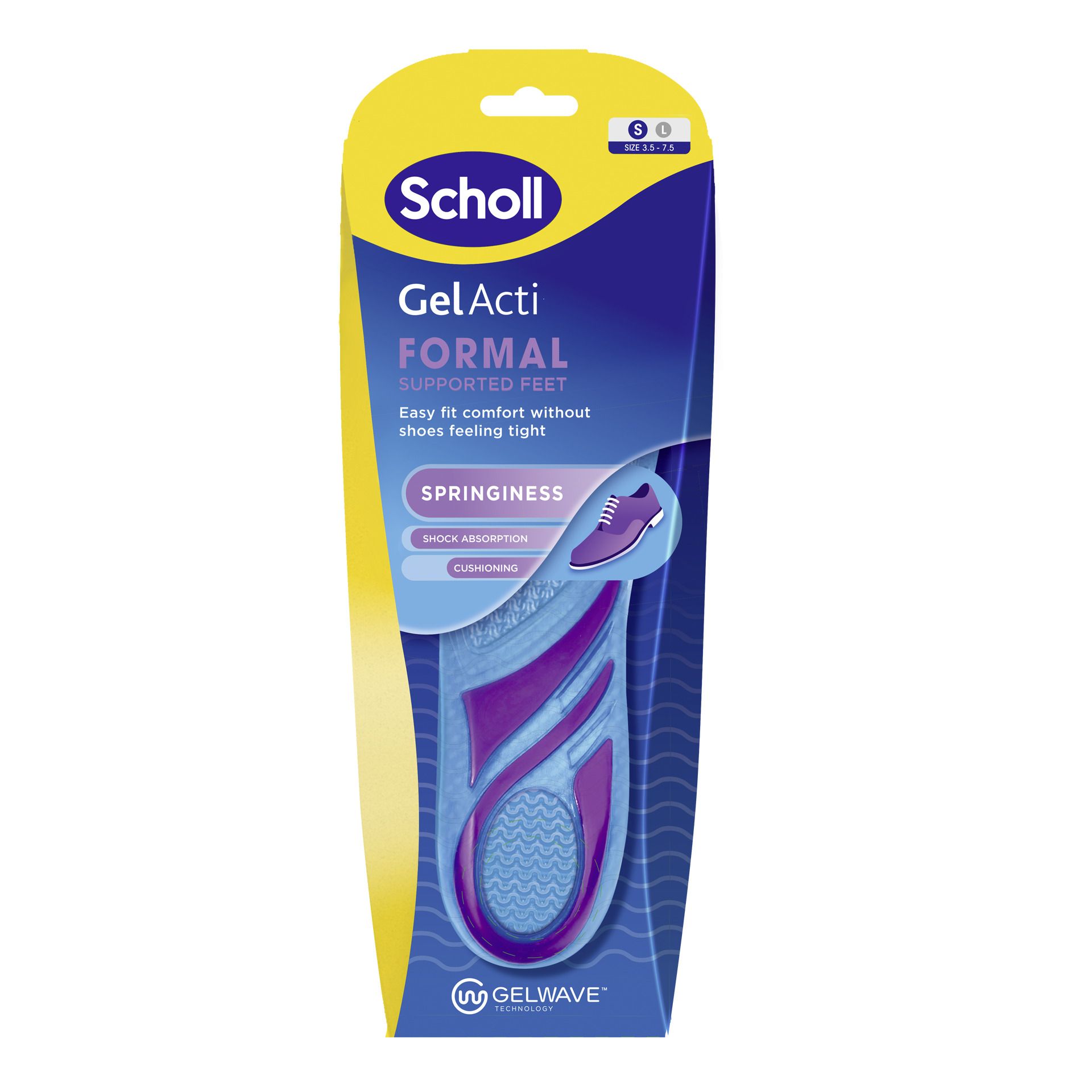 SCHOLL Gel Activ Formal Стелки за официални обувки за жени, 1 чифт