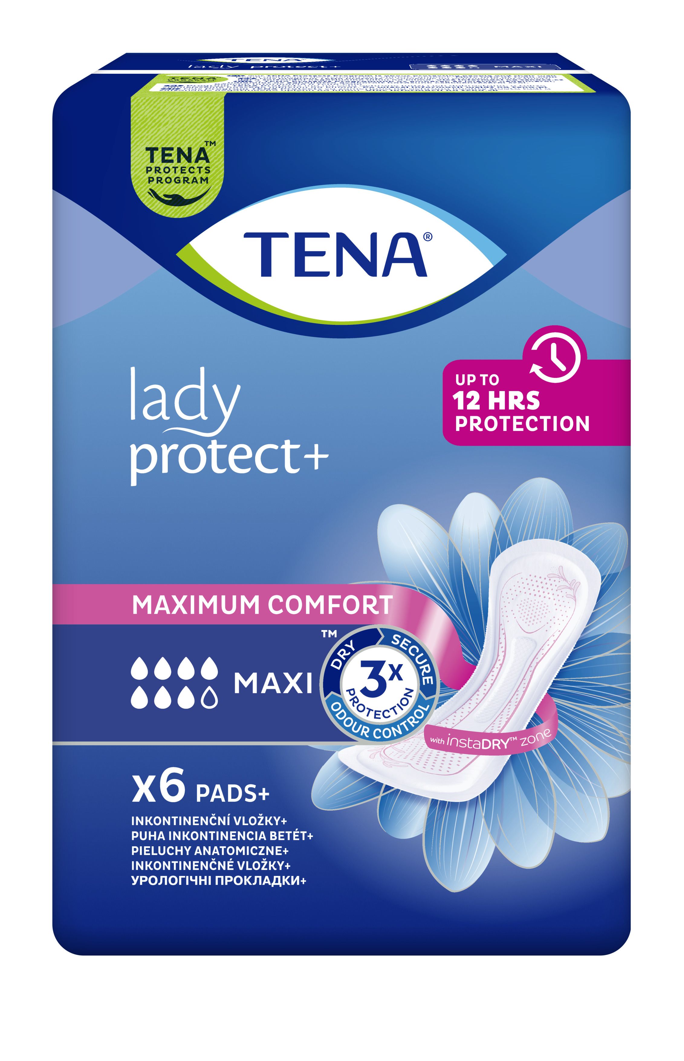TENA LADY MAXI Урологични превръзки InstaDry, 6 бр.