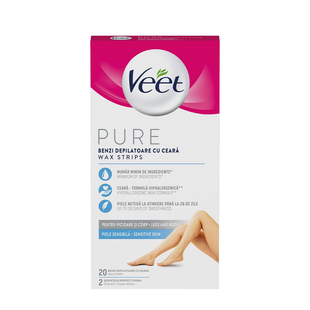 VEET PURE Епилиращи ленти за тяло, 20бр