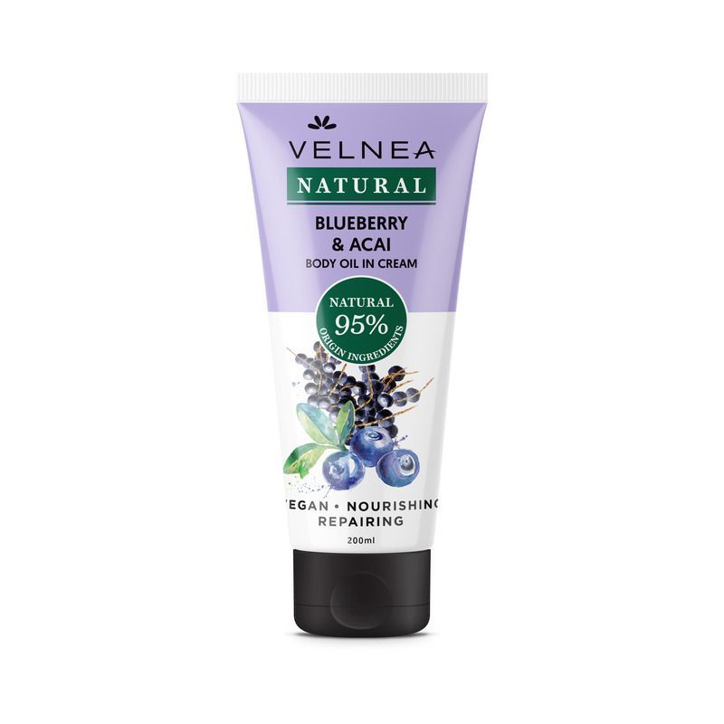 VELNEA NATURAL BLUEBERRY & ACAI Крем за тяло, 200мл
