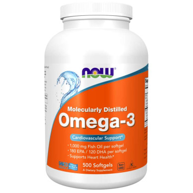 Now - Omega-3 / Омега-3 1000 Мг - 500 Дражета