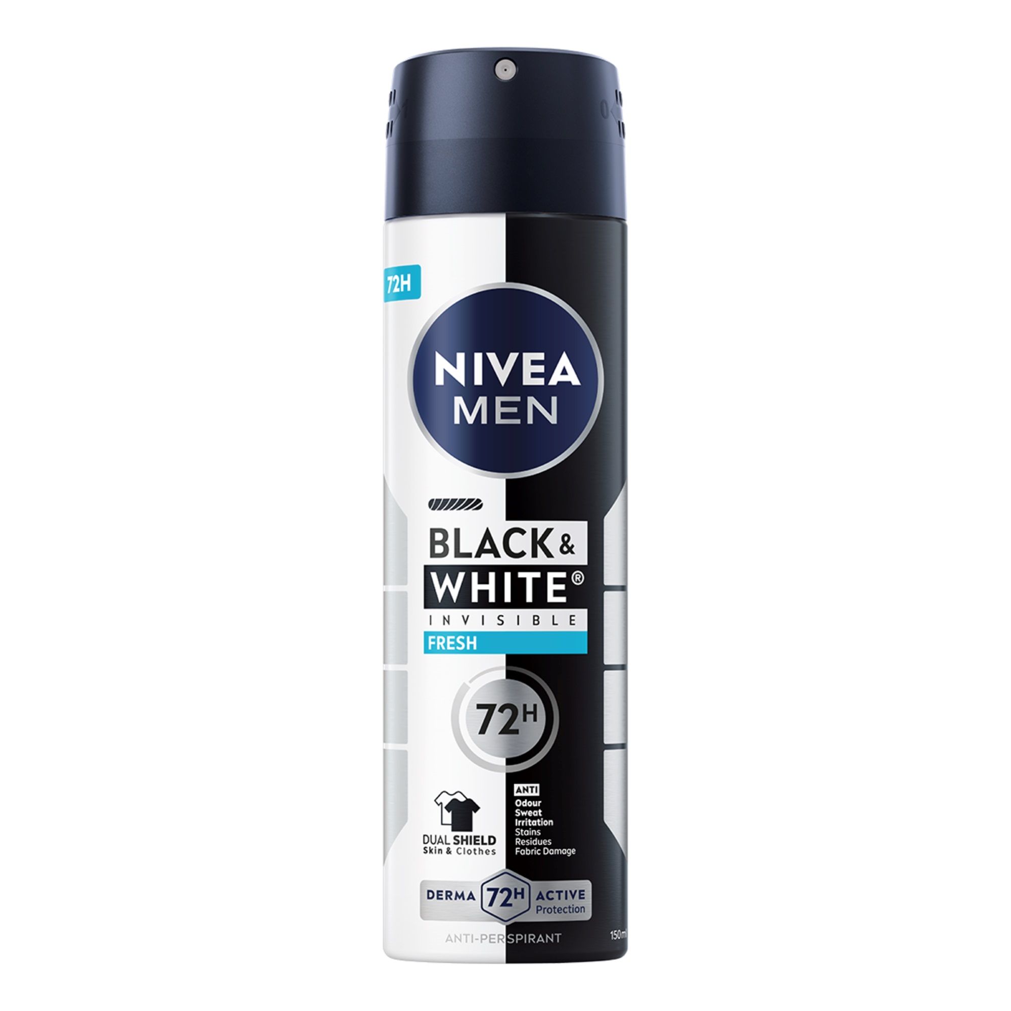 NIVEA MEN INVISIBLE ON BLACK & WHITE FRESH Мъжки део спрей, 150 мл.