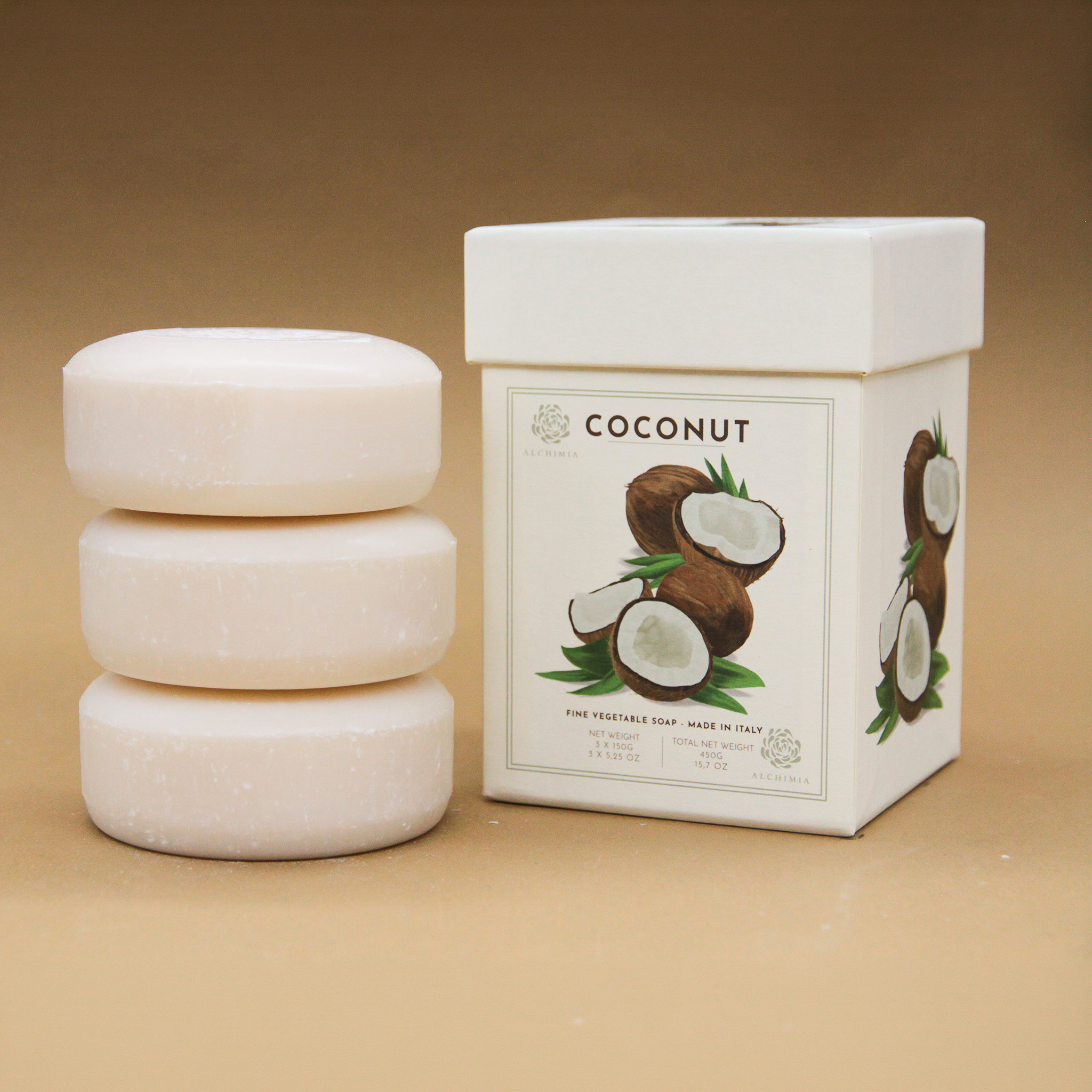 ALCHEMIA SOLID SOAP 3 PCS BOX КОКОС 450 gr