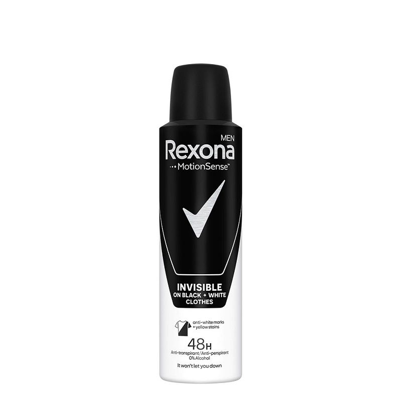REXONA INVISIBLE BLACK&WHITE Мъжки део спрей, 150 мл