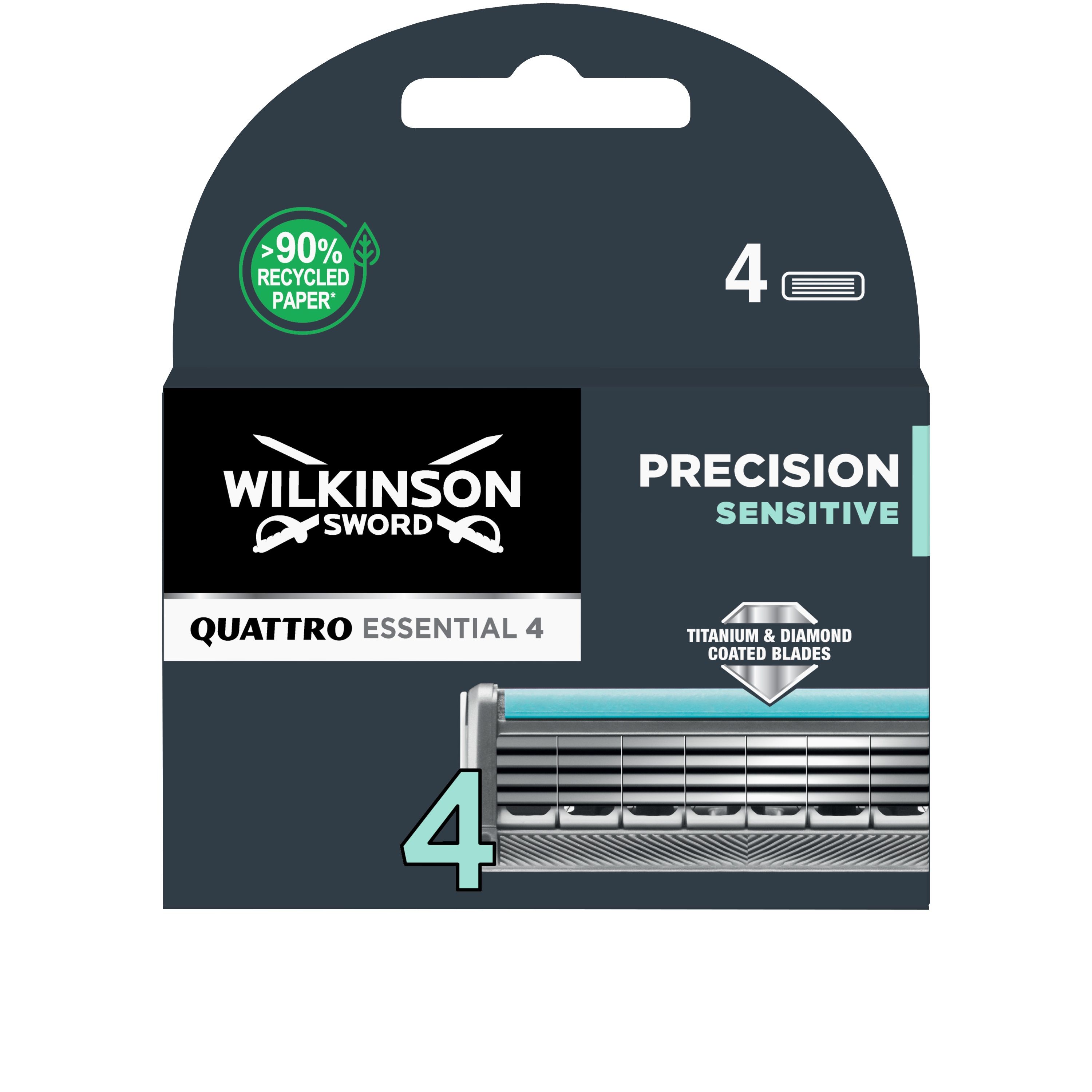 WILKINSON QUATTRO TITANIUM SENSITIVE Резервни ножчета за система, 4 бр.