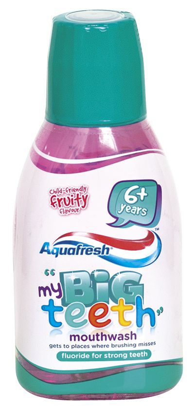 AQUAFRESH BIG TEETH MOUTHWASH ORIGINAL FRUITY FLAVOUR Вода за уста 6+ години, 300 мл.