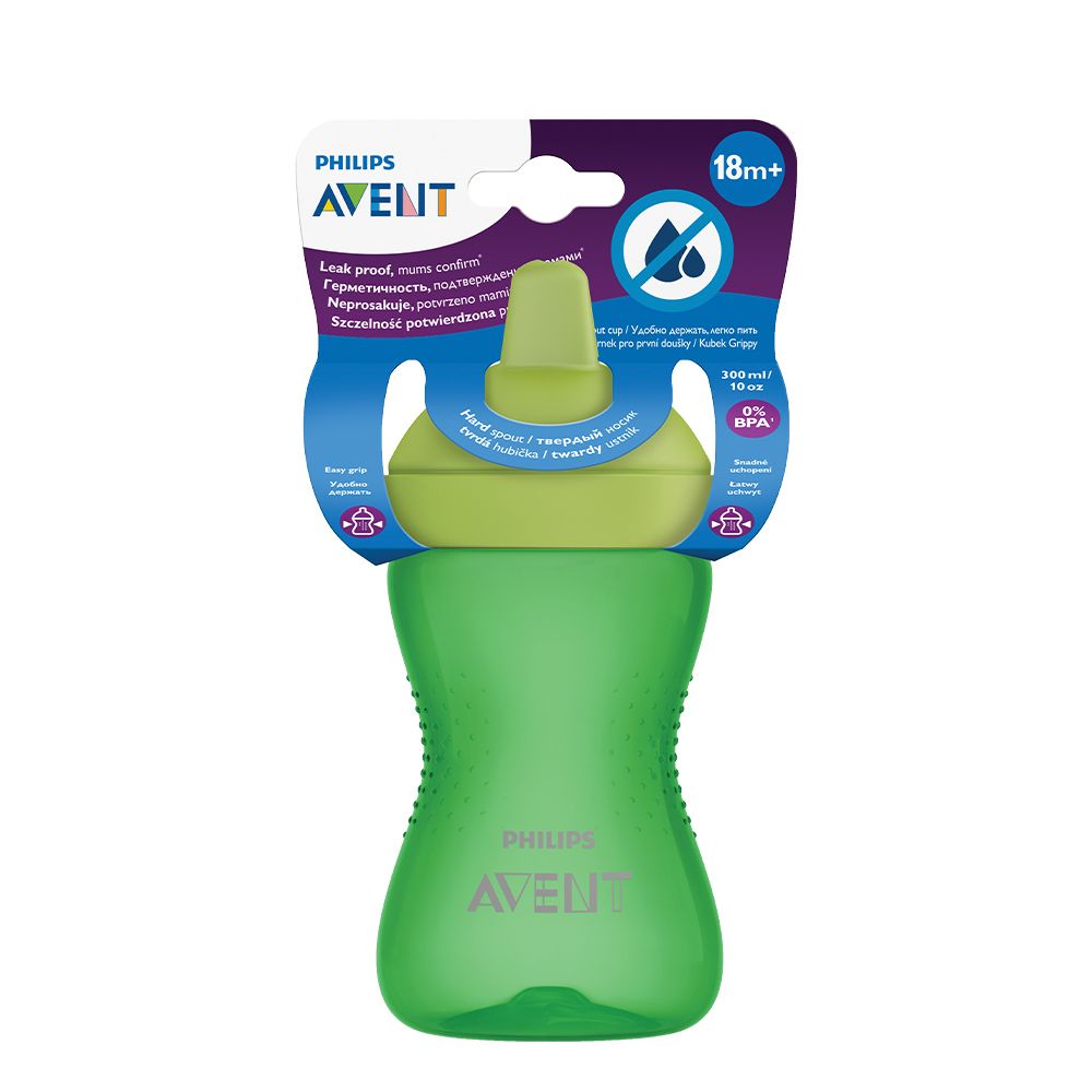 AVENT MY GRIPPY Чаша с твърд накрайник 18+месеца зелена 300мл, 1 бр