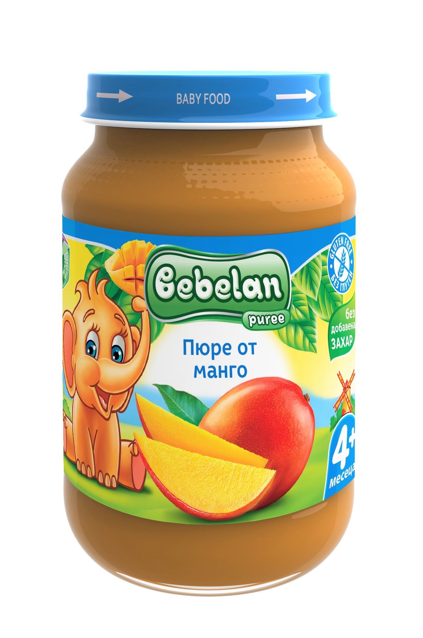BEBELAN Плодов десерт  манго 4+, 190г