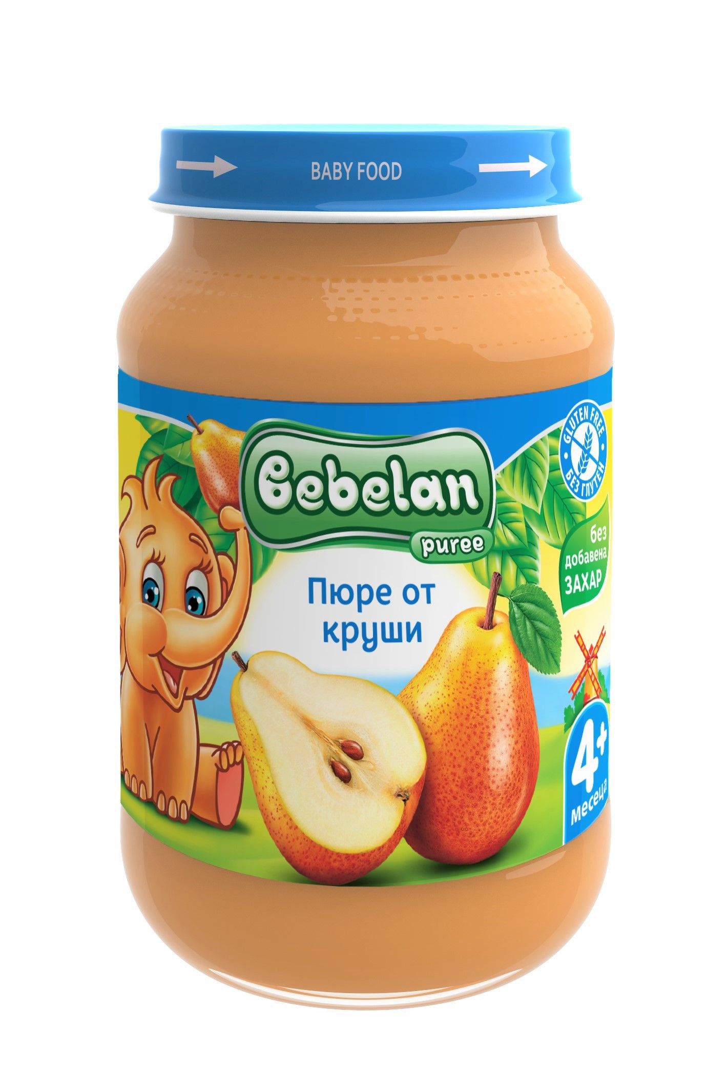 BEBELAN Плодово пюре круши 4+, 190г