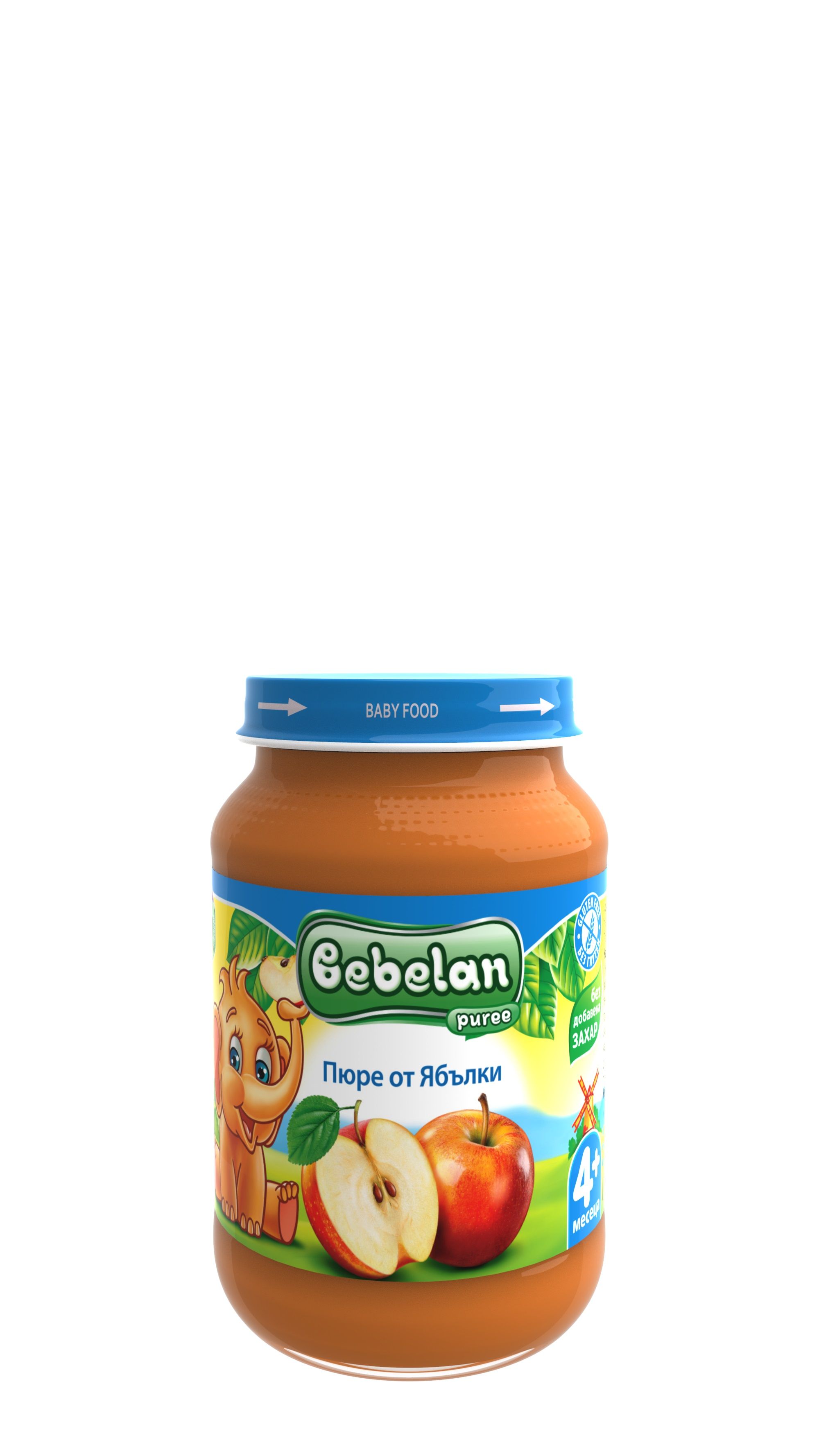 BEBELAN Плодово пюре ябълкa 4+, 190г