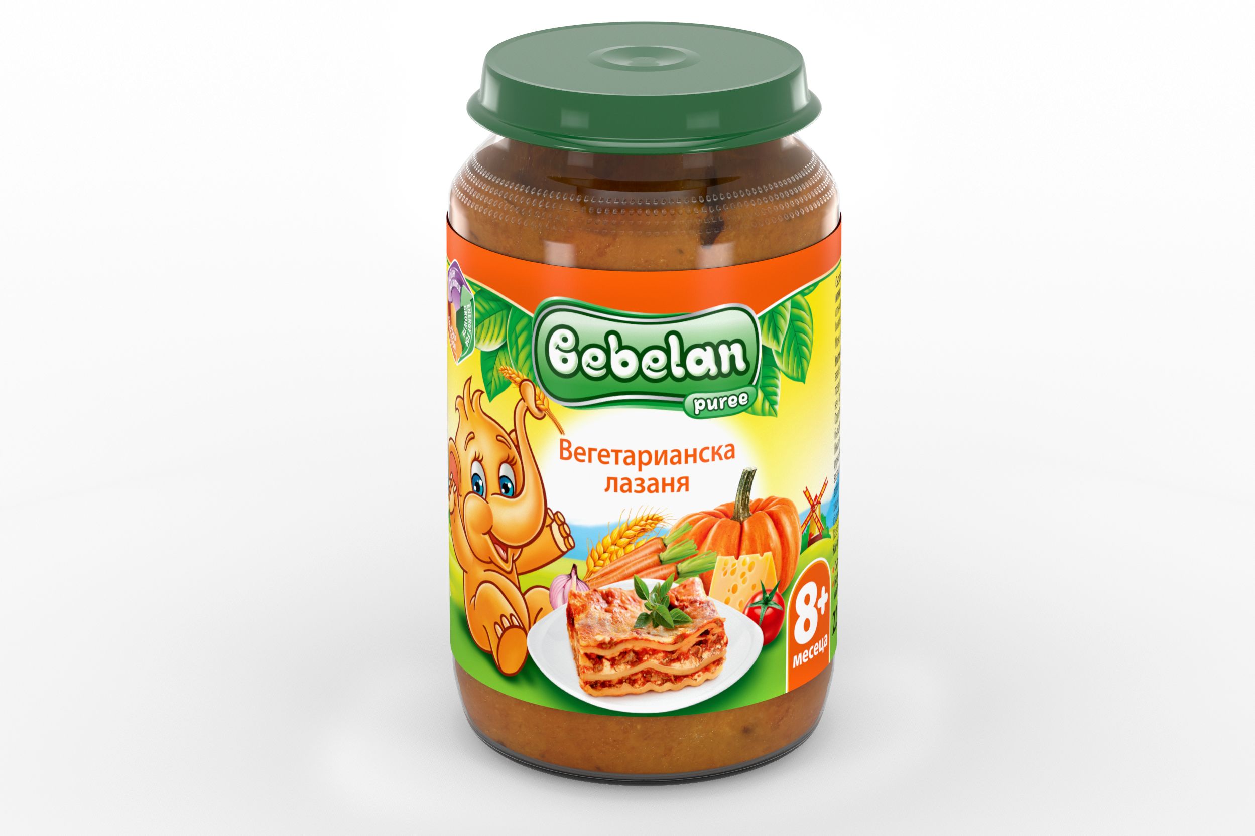 BEBELAN Пюре вегетарианска лазаня 8+м, 220 гр