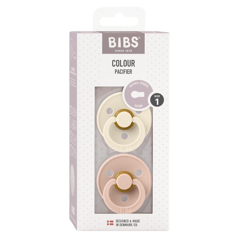 BIBS COLOUR Биберони Ivory Blush 0-6М, 2 бр.