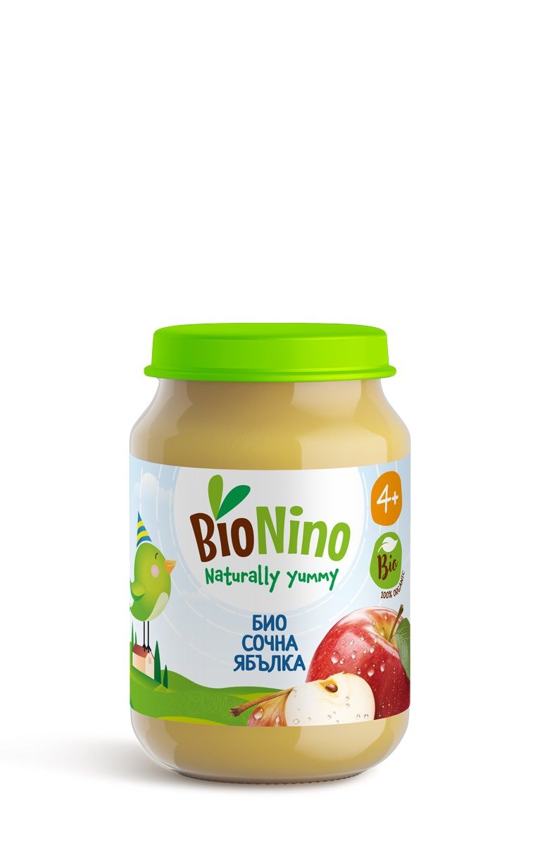 BIONINO 2133 Био пюре ябълка, 4+М 190ГР