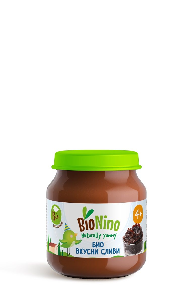 BIONINO 2195 Био пюре сливи, 4+М 120ГР