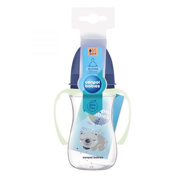 CANPOL SLEEPY KOALA Шише със светещи дръжки, 240мл.