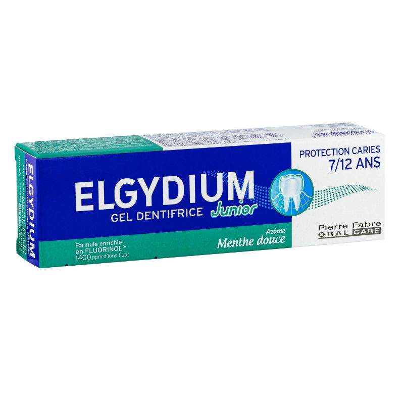 ELGYDIUM JUNIOR Паста за зъби гелообразна за деца от 7-12 години с мек ментов аромат, 50 мл