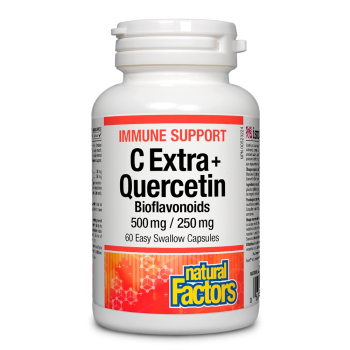 Immune Support C Extra 500 mg с Кверцетин 250 mg, Natural Factors, 60 капсули