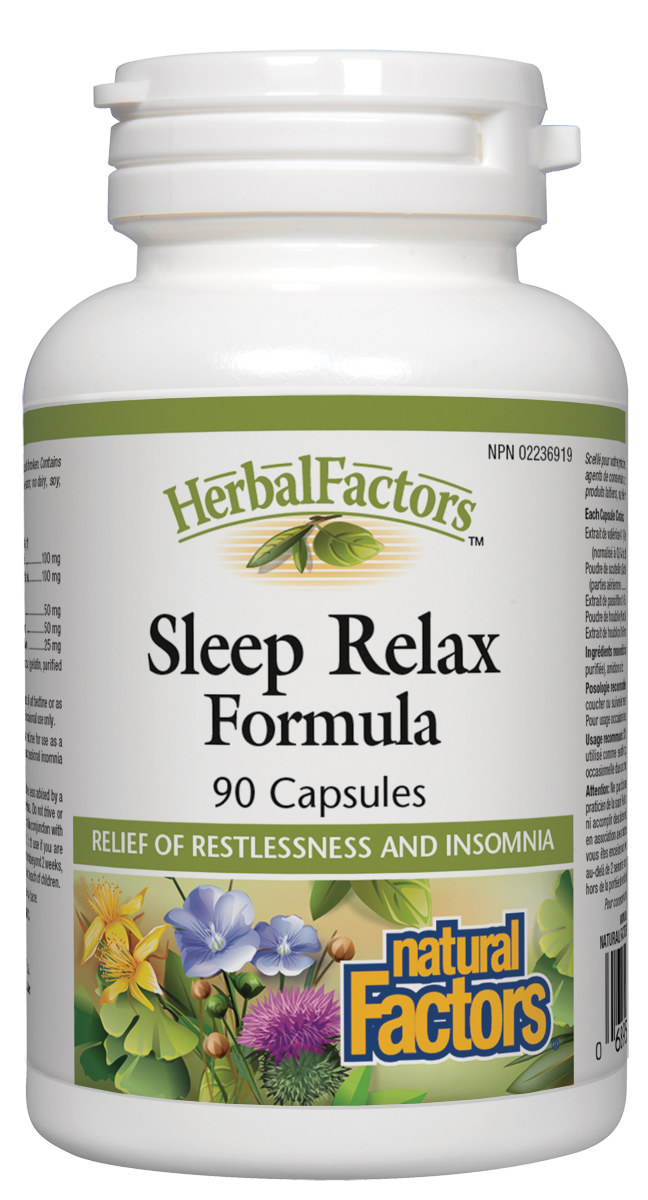 NATURAL FACTORS SLEEP RELAX FORMULA x 90 caps