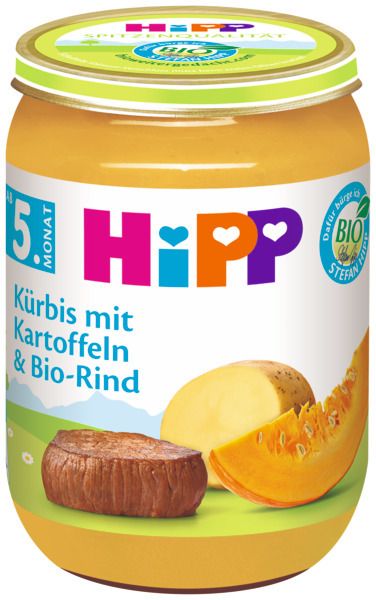 HIPP BIO Пюре картофи с тиква и телешко 6270, 190г