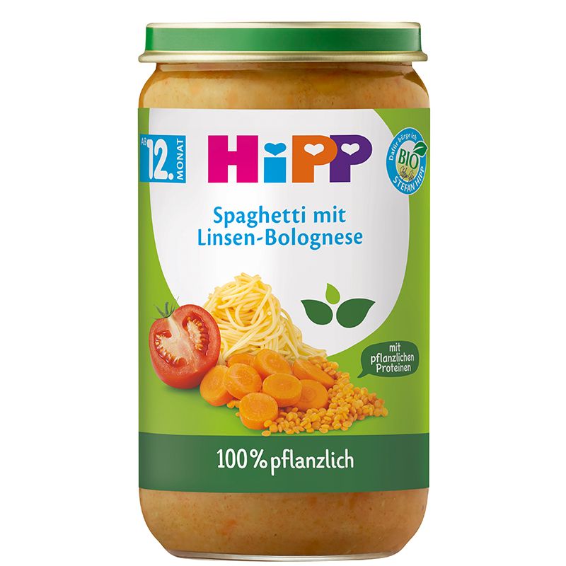 HIPP Био пюре спагети болонезе с леща  62502 250 г