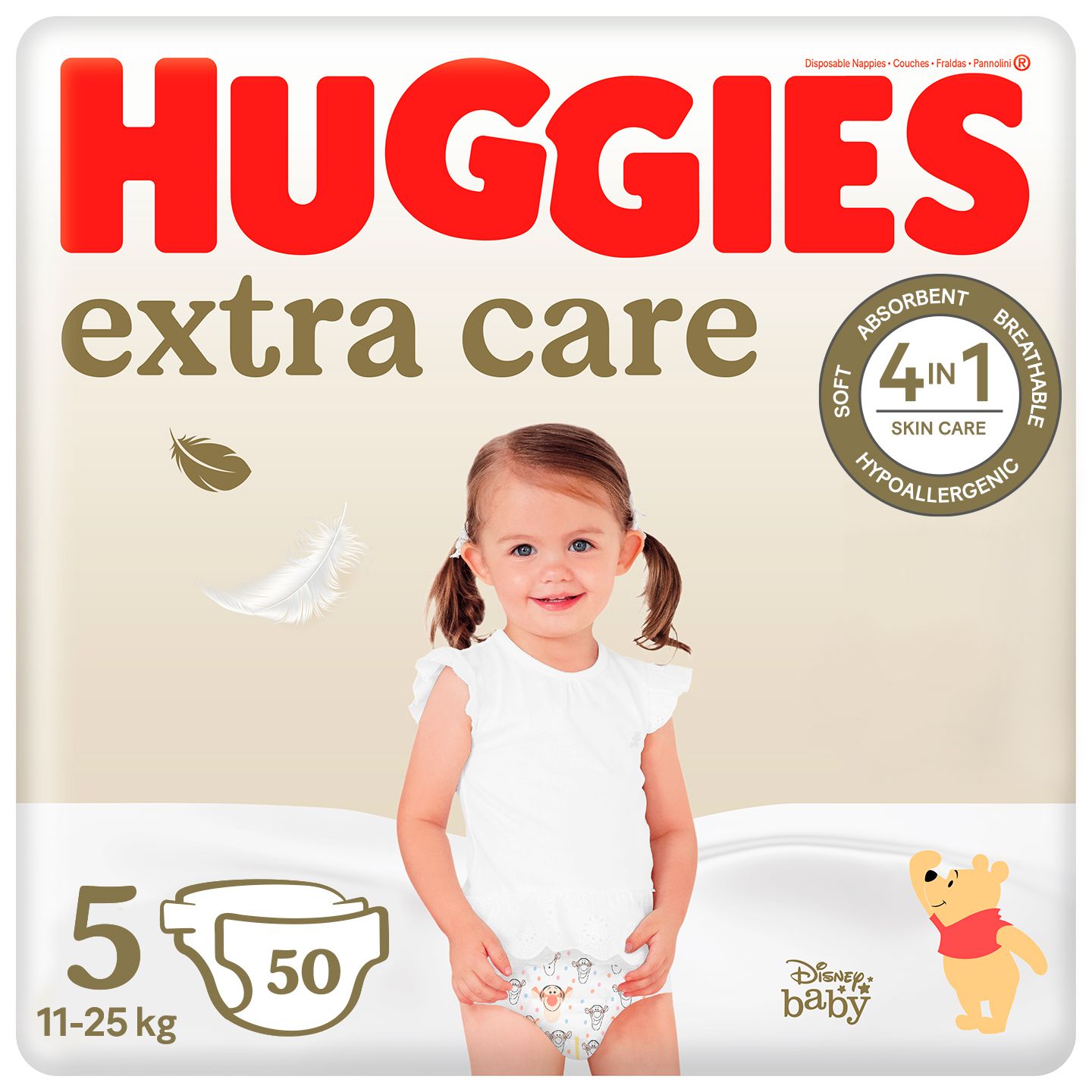 HUGGIES EXTRA CARE Пелени 5, 11-25хг., 50бр.